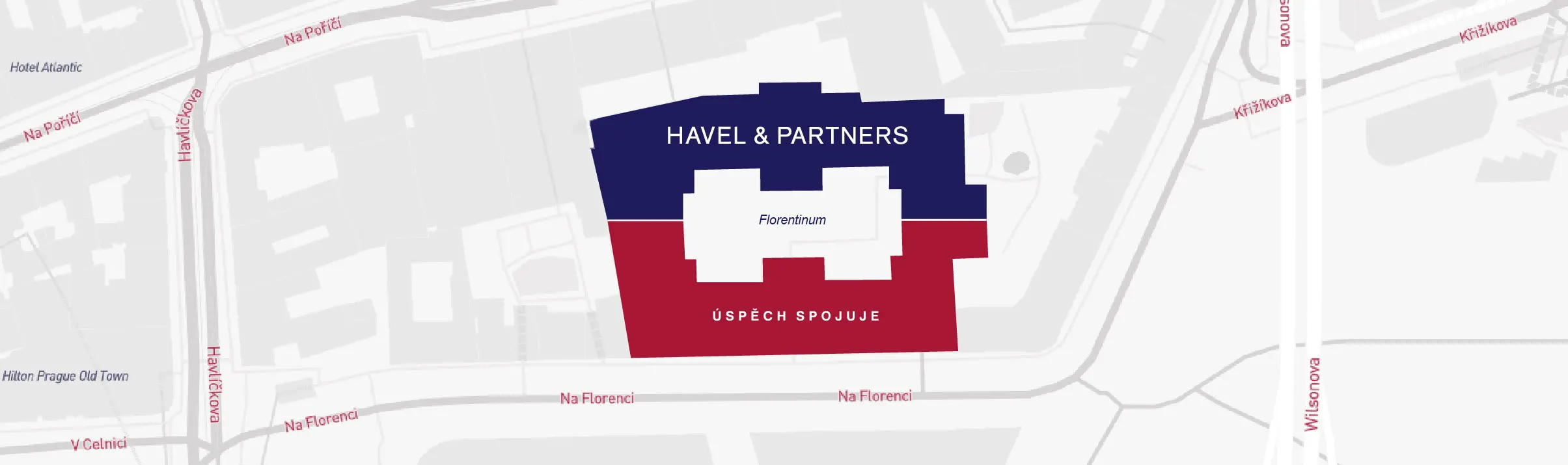 Map preview of Havel & Partners Head Office Prague - Florentinum